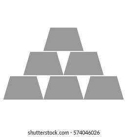 Vector Illustration of Cup Pyramid Icon in Gray
