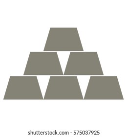 Vector Illustration of Cup Pyramid Icon In Grey
