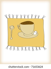 vector illustration of a cup of tea or coffee