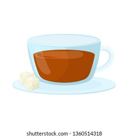 Vector illustration of cup and tea icon. Collection of cup and breakfast vector icon for stock.