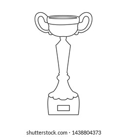 Vector illustration of cup and winner sign. Set of cup and bowl stock symbol for web.