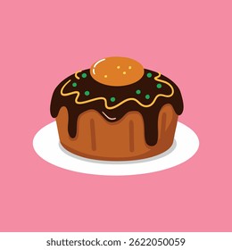 vector illustration of a cupcake