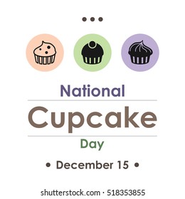 vector illustration for cupcake day in december