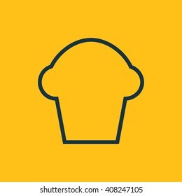 Vector illustration of cupcake icon