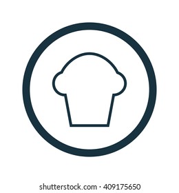 Vector illustration of cupcake icon