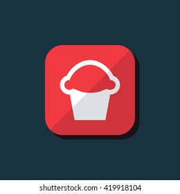 Vector illustration of cupcake icon