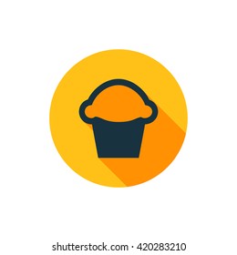 Vector illustration of cupcake icon