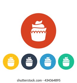 Vector illustration of cupcake icon