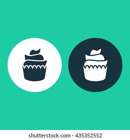 Vector illustration of cupcake icon
