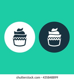 Vector illustration of cupcake icon