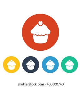 Vector illustration of cupcake icon