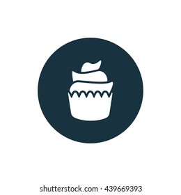 Vector illustration of cupcake icon
