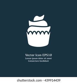 Vector illustration of cupcake icon