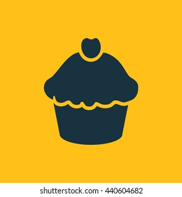 Vector illustration of cupcake icon