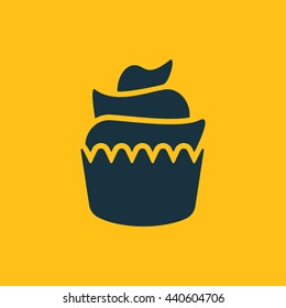 Vector illustration of cupcake icon
