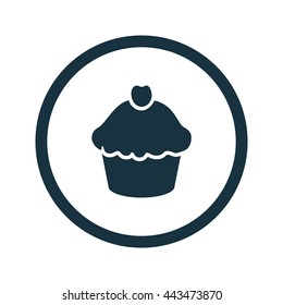 Vector illustration of cupcake icon