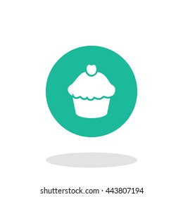 Vector illustration of cupcake icon