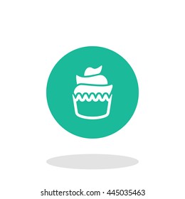 Vector illustration of cupcake icon