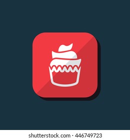 Vector illustration of cupcake icon