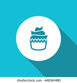 Vector illustration of cupcake icon