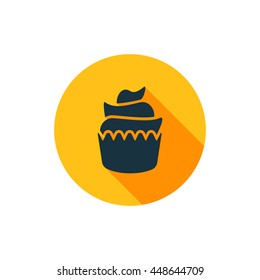 Vector illustration of cupcake icon
