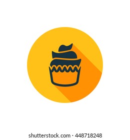 Vector illustration of cupcake icon