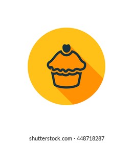Vector illustration of cupcake icon
