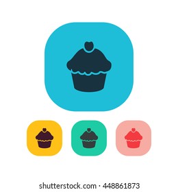 Vector illustration of cupcake icon