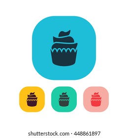 Vector illustration of cupcake icon
