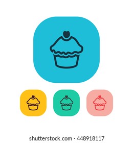 Vector illustration of cupcake icon