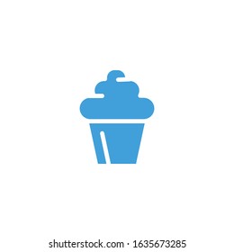 Vector illustration, Cupcake icon template.  