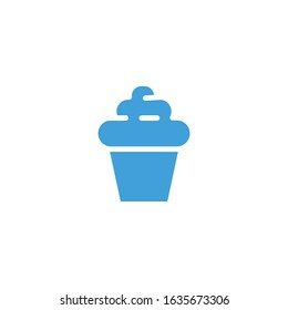 Vector illustration, Cupcake icon template.  