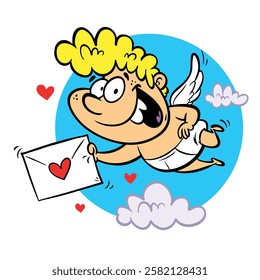 Vector illustration of cupid to celebrate Valentine's Day