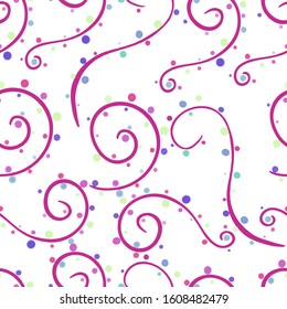 
vector illustration of curls on a white background