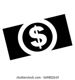 Vektorgrafik der Währung mit dem Dollar-Symbol in Schwarz

