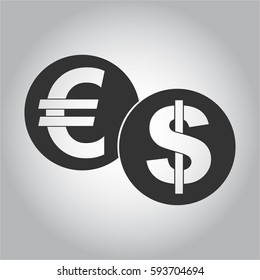 Vector Illustration of Currency Exchange icon in Black  color
