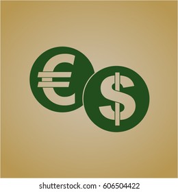 Icono de Ilustración vectorial de Cambio de Divisas
