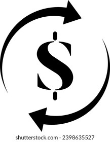vector illustration of currency exchange on a transparent background