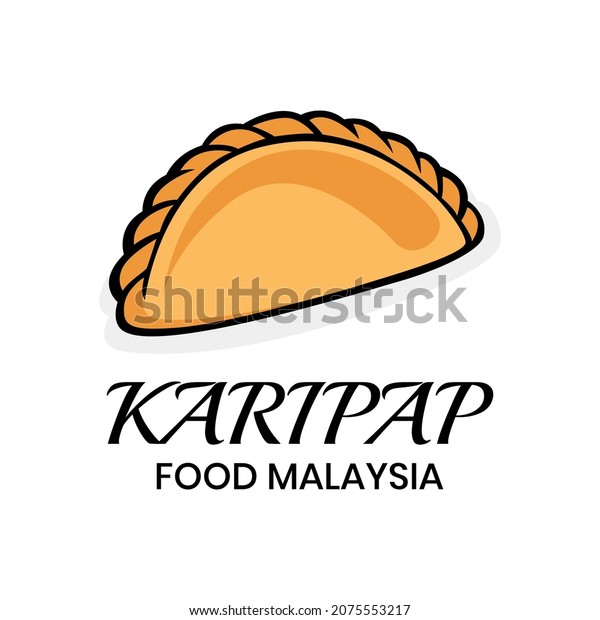 Vector Illustration Curry Puff Kuih Karipap Stock Vector (Royalty Free ...