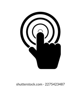 vector illustration of cursor clicking object, suitable for icon, logo, mascot, poster, template, etc.