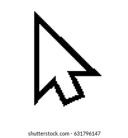 Vector Illustration  of cursor icon 8 bit pixel. EPS8 .