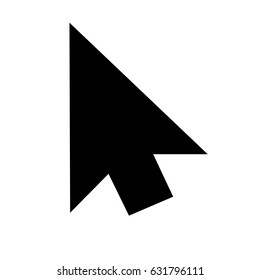 Vector Illustration  of cursor icon silhoutte. EPS8 .