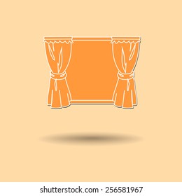 Vector illustration of  Curtain color background.