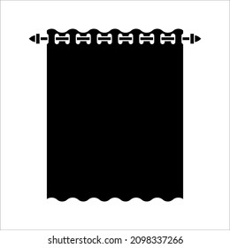 vector illustration of curtain icon. decoration sign for mobile concept and web design. eps 10