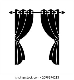 vector illustration of curtain icon. decoration sign for mobile concept and web design. eps 10