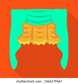 Vector illustration of curtain and window symbol. Collection of curtain and textile stock symbol for web.