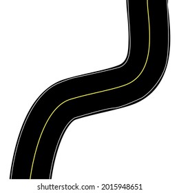 Vector illustration of curve road.