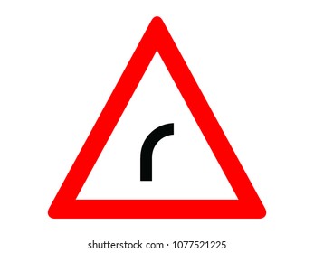 Vector illustration of a Curve Warning Traffic Sign