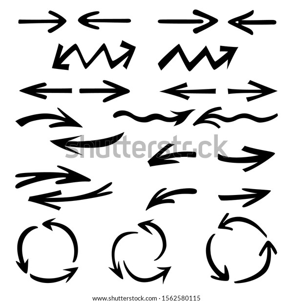 Vector Illustration Curved Arrow Icons Stock Vector Royalty Free 1562580115 Shutterstock 1526