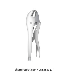 vector illustration of Curved Jaw Locking Pliers